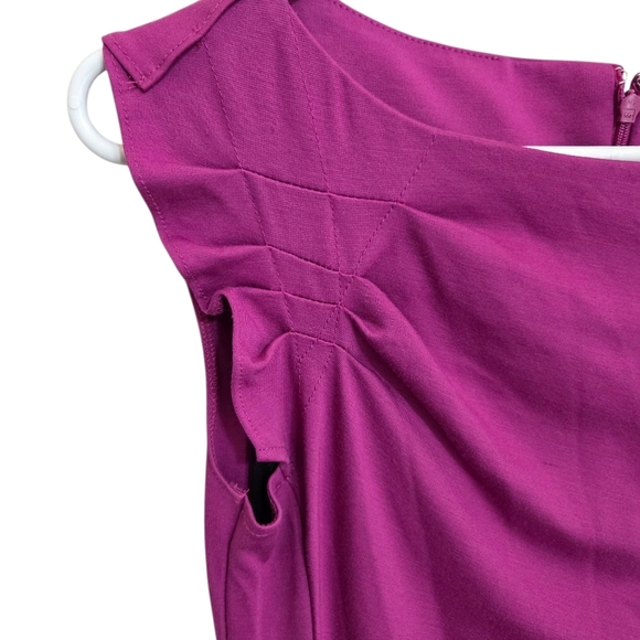 Le Chateau Asymmetrical Ruched  Purple Cocktail Dress Size Small - Picture 3 of 6